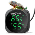 REPTI ZOO Thermometer Hygrometer, LED Digital Thermo Hygrometer for Reptile Terrarium Pet Rearing Box, Reptile Tank Thermometer with 55.2" Cable USB Power Supply by REPTIZOO
