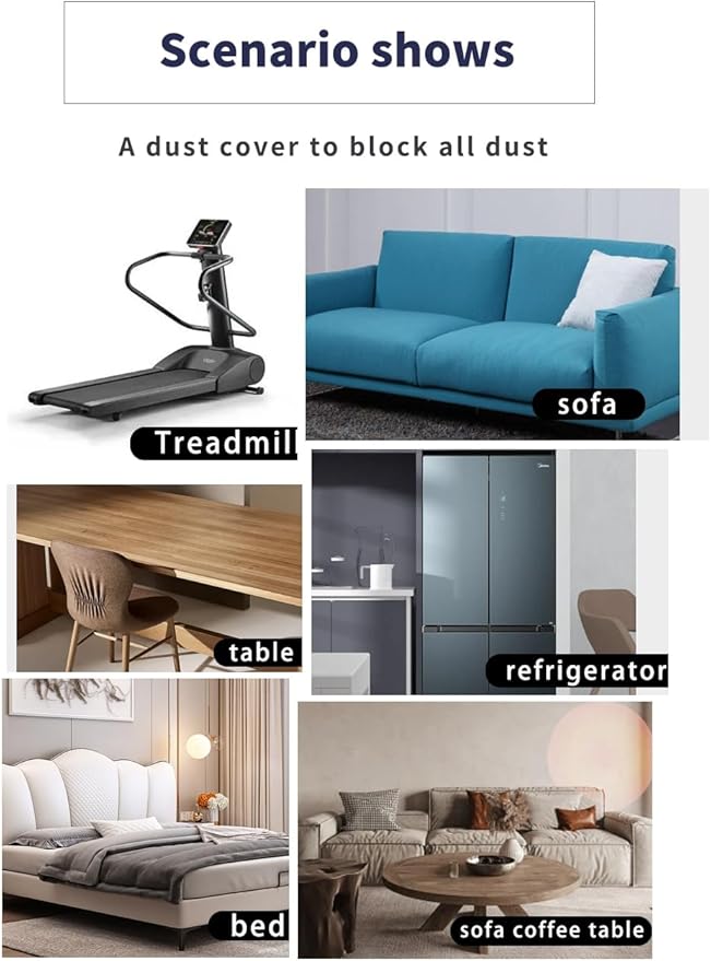 Furniture Cover Multi-Purpose, Indoor and Outdoor Furniture Dust Cover Sofa Cover Dustproof Breathable Mattress Protector Cabinet Cloth Home Dust Block (Emerald, 240cm x 500cm(94x196in)) - Image 3