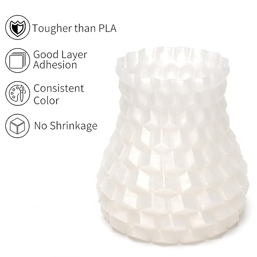 INLAND Micro Center PLA+ 3D Printing Filament 1.75mm - PLA Pro Dimensional Accuracy +/- 0.03 mm - 1 kg Cardboard Spool (2.2 lbs) (1 Pack Natural, 1.75mm) - Image 2