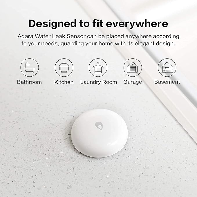 Aqara Water Leak Sensor 3 Pack, Zigbee Wireless Water Leak Detector for Alarm System and Smart Home Automation, Requires AQARA HUB, App Notifications, for Kitchen, Bathroom, Basement, Works with IFTTT - Image 4