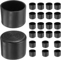 uxcell 24pcs Round Chair Leg Caps 35mm/1.4" PVC Chair Leg Floor Protectors Non-Slip Chair Feet Covers for Hardwood Floors Furniture Protectors, Black by uxcell