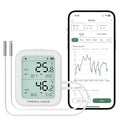Freshliance Temperature Humidity Data Logger Recorder Bluetooth with 2pcs External Probe, Digital Refrigerator Thermometer Hygrometer, Remote Data Recording Analysis Alarm by Smart APP,BlueTag TH30R-I by FRESHLIANCE