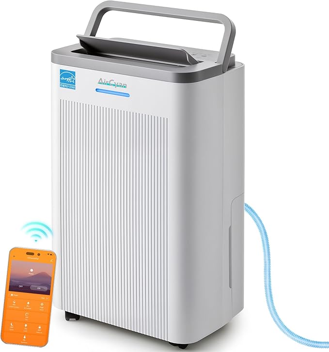 4500 Sq.Ft Most Efficient Energy Star 2025 Dehumidifier for Basement, Max 65 Pint Smart Dehumidifier with WiFi Intelligent Humidity Control,Air Purifier HEPA Filter for Home,Garage,RV by AirCyan