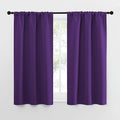 NICETOWN Kitchen Curtains, Short Blackout Curtains & Drapes, Home Decoration Window Treatment Cafe Curtain Panels with Rod Pocket (Royal Purple, 34-inch Wide x 54-inch Long, 2 Panels) by NICETOWN