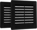 2-Pack 4" x 4" (Outer Size) Square Air Vent Cover – Black Plastic Vent Deflector - Screen Mesh, Surface Mount Wall Ceiling – Cold Air Return Soffit Air Vent Cover - Register Indoor Outdoor by Unknown