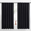 NICETOWN Black Blackout Curtain Blinds - Solid Thermal Insulated Window Treatment Blackout Drapes for Bedroom (2 Panels, 70 inches Wide by 63 inches Long) by NICETOWN