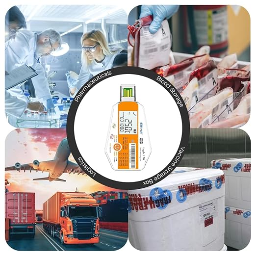 (Pack of 2) Thermal Mapping Area Mapping Single Use Temperature and Humidity Data Logger (Range: -30°C to 70°C) for Pharmaceuticals, Critical Transportation | Model: Elitech LogEt 1 TH - Image 7
