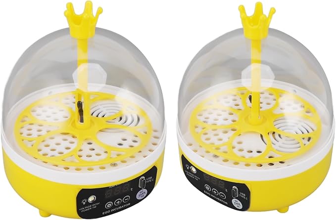 7W Egg Incubator, 4 Egg Poultry Incubator with Manual Temperature Control Egg Turner Egg Candler Egg Turning Humidity Control (Manual Turning) - Image 9