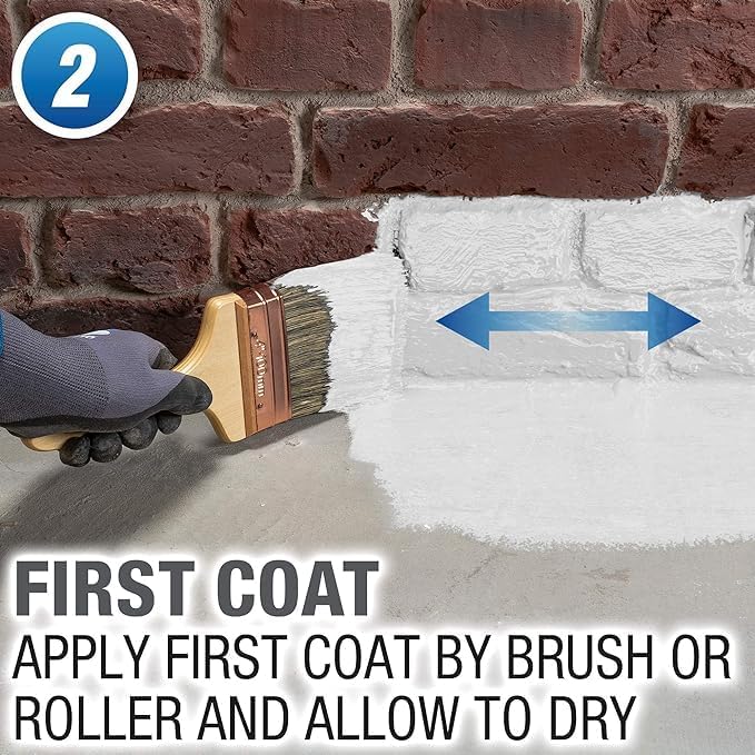 Drybase Liquid Damp Proof Membrane (1 Litre White) - Damp Proofing Paint for Interior & Exterior Walls and Floors. Waterproof Paint - Image 3