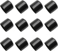 12Pcs Round PVC End Caps, 1-3/8" (35mm) Vinyl Flexible Bolt Chair Leg Caps Plastic Chair Leg Protectors for Furniture Legs, Tube, Handrail (Black) by Bonsicoky