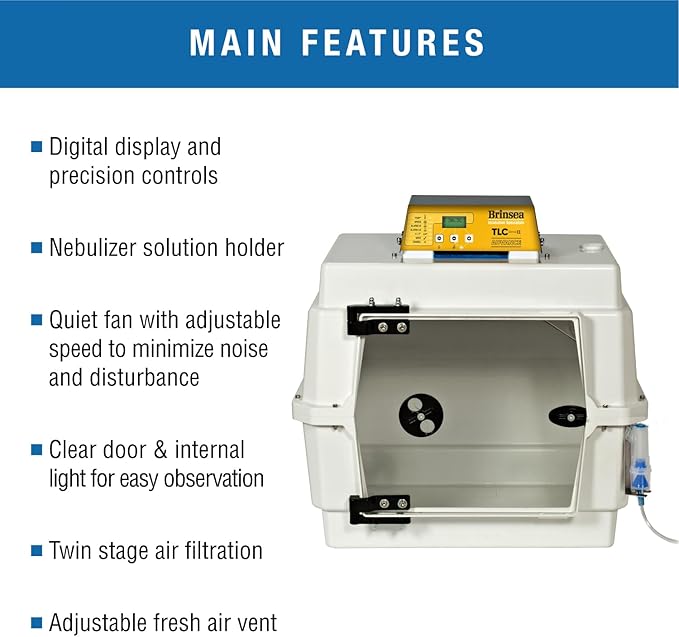 Brinsea TLC-40 Advance Series II Bird Brooder Pet Incubator with Nebulizer and Digital Display, ICU Incubator for Adult Birds, Newborn Puppies, Kittens, and Other Small Animals - Image 2