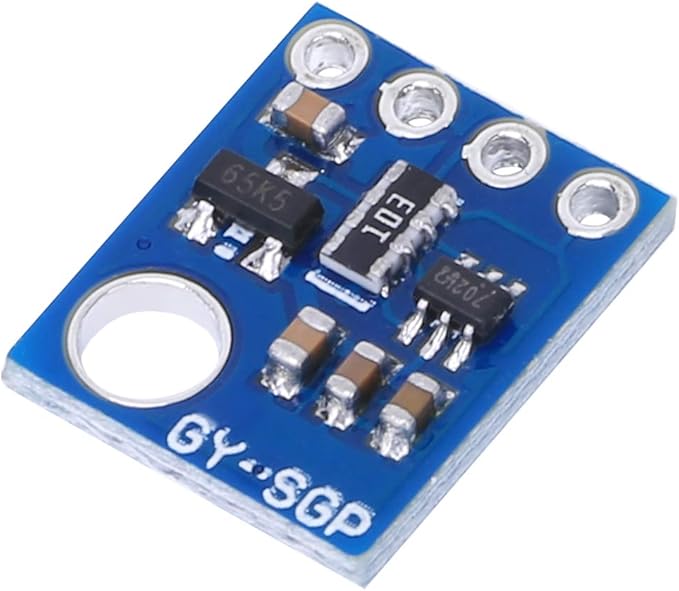 SGP30 Detector Module, eCO2 Air Quality Sensor Module for Environmental Monitoring, Smart Home, and IoT Applications with I2C Communication for 2V-5V Power Supply Compatible - Image 3