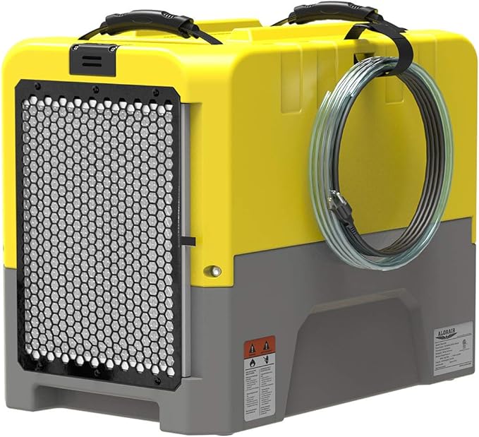ALORAIR 180 PPD Commercial Dehumidifier with Pump Drain Hose, LGR Dehumidifiers for Basement Warehouse & Job Sites, Crawl Space Dehumidifier for Water Damage Restore, 5-Year-Limited Warranty, Yellow by ALORAIRSOLUTIONSINC0J0DC