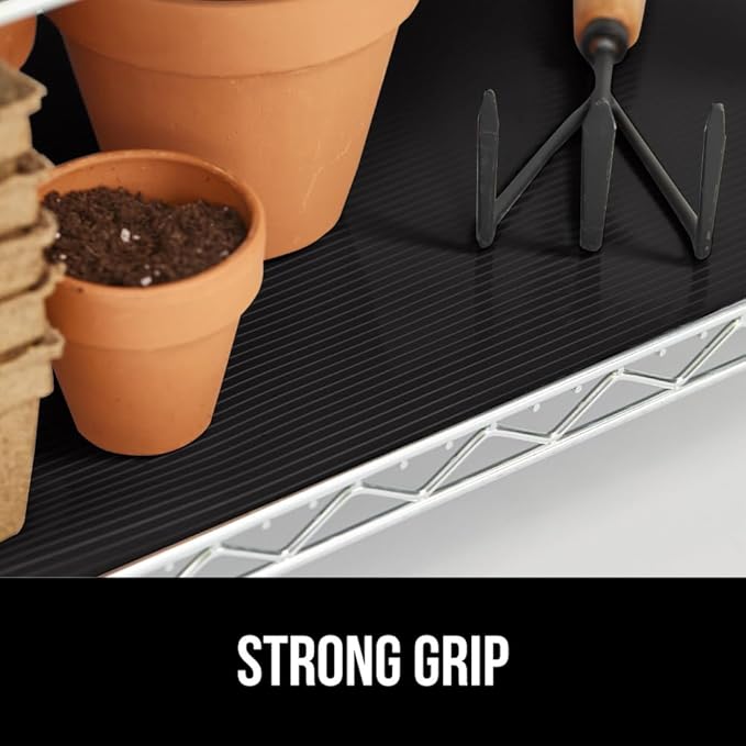 GORILLA GRIP DuraGuard Shelf Liner, 17.5x30 Non-Adhesive Cabinet Liners for Kitchen Drawers, Shelves, Refrigerator, Pantry Storage, Bathroom Closet, Durable Waterproof BPA Free Ribbed Plastic, Black - Image 3