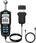 2-in-1 Pin & Pinless Moisture Meter, Digital Moisture Detector for Wood, Drywall & Building Materials, Large LCD Display, 3-Color Indicator, Calibration, Rechargeable Battery by RDINSCOS