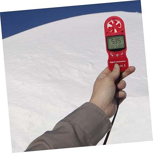 GLEAVI One Thermohygrometer Anemometer Accurate Temp Humidity Monitor Wind Velocity Gauge Mini Digital Hygrothermograph Battery - Image 3