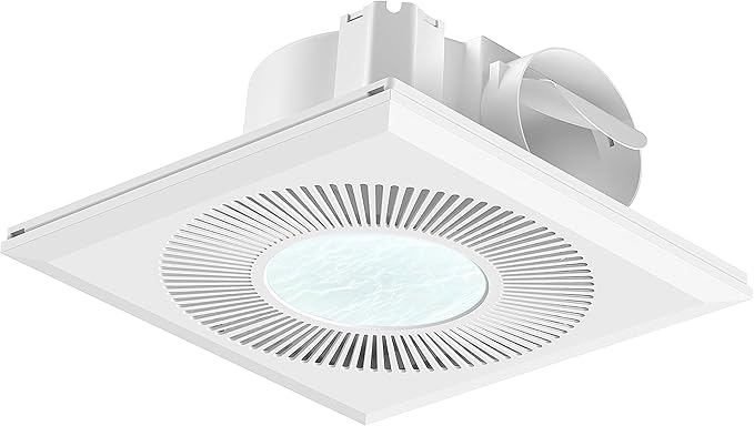 Bathroom Exhaust Fan with Light 165CFM Shower Bathroom Vent Fan with 11.8IN 15w Led Light Combo Quiet 42dB Bath Ceiling Exhaust Fan with Adjustable Led Light 3000k/4000k/6500k For Home Bath by FWASTT