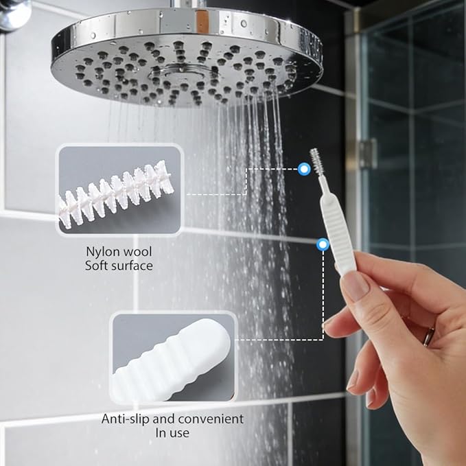 Shower Head Cleaning Brush for Small Hole, 2026 New Upgrade Gap Hole Anti-Clogging Cleaning Brush, Multifunctional Shower Cleaning Tools, Showerhead Cleaning Brushes Picks for Bathroom (20 Pcak) - Image 5