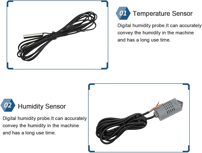 Egg Incubator Temperature Controller Thermostat, 110V Automatic Control System Egg Incubator Temperature Humidity Sensor Controller - Image 5