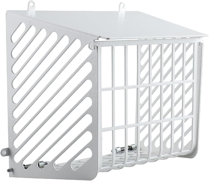 Outdoor Dryer Vent Cover with Open/Close Flap – Fits 3–4 Inch Vent Caps, Heavy-Duty Metal Dryer Vent Screen, Animal Guard, Weather-Resistant, Easy to Install (7.5"Lx7.5"Wx6"H) by HOLDLY