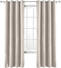ChadMade Blackout Lined Premium Velvet Curtain Ivory 50Wx120L Inch (1 Panel), Eyelet Grommet for Livingroom Bedroom Theater Studio, Leon Collection by ChadMade