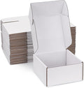 Small Shipping Boxes 8x8x4 Inch (25 Pack) - Sturdy White Corrugated Cardboard Boxes for Small Business, Ecommerce, Mailing & Packaging | Recyclable Gift & Storage Boxes by DUZCLI