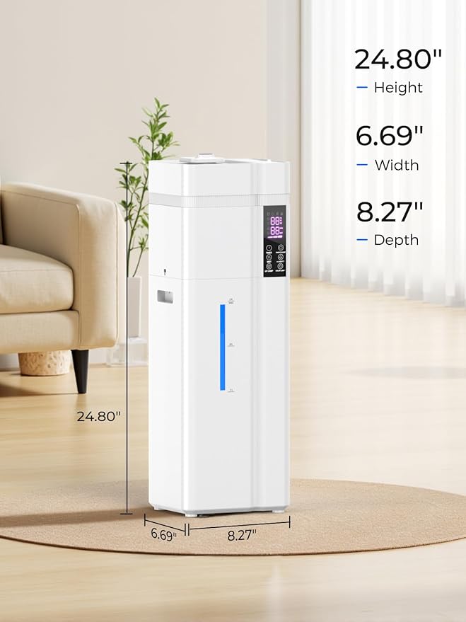 13L/3.43Gal Humidifier Large Room, 800ft² Coverage, 100H Runtime, Auto Humidity Control, Top Fill, Humidifiers for Bedroom, 35dB Quiet, Sleep Mode, Aroma Diffuser, 24H Timer, Auto Shut-off Protection - Image 9