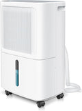 Dehumidifiers for Home with Drain Hose,55 OZ Water Tank, 2500 Sq.Ft 35 Pints Dehumidifiers for Basement, Bathroom, Bedroom, Three Modes, Smart Humidity Control, Dry Clothes, 24H Timer, White by Alphavoltage
