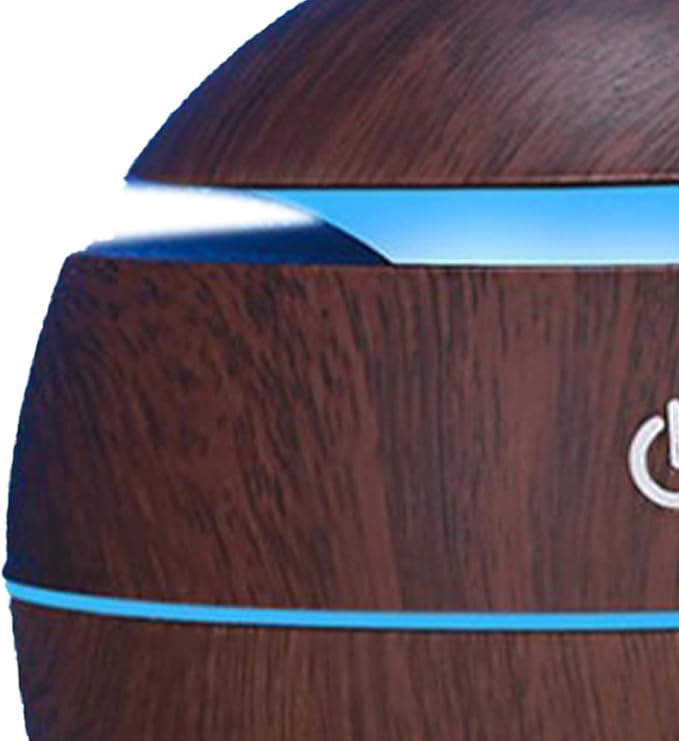 Wood Grain Humidifier, Portable Mini Humidifier Compact Portable 5V 2W USB Aroma Diffuser Quiet Essential Oil Diffuser for Bedrooms Living Rooms Office Car - Image 7