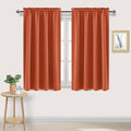 DWCN Blackout Curtains Thermal Insulated, Energy Saving & Noise Reducing Bedroom and Living Room Curtains, Burnt Ochre, W 52x L 54 Inch, Set of 2 Rod Pocket Curtain Panels by DWCN