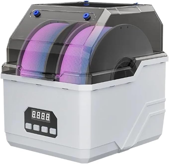 Compatible with KINGROON 3D Filament Dry Box 2 Rolls Fila Dryer All Arround Heating Adjustable 40-60°C Drybox 2KG Drying Box for 1KG 250g Spool(US Plug) - Image 2