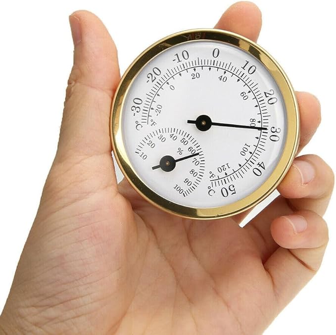TEAMWILL Mini Analog Thermometer Hygrometer Humidity Meter Room Indoor Temperature, 2 in 1 Indoor Outdoor Temperature Humidity Monitor Gauge (4) - Image 9