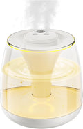 Humidifiers for Bedroom, 3 L Cool Mist Top-Fill 40H Super Long Time, 23dB Quiet, Baby Humidifier, Oil Diffuser for Large Room, Plants, Nursery, Office, 7 Color Light Ultrasonic (white) by HEEYCEMUS