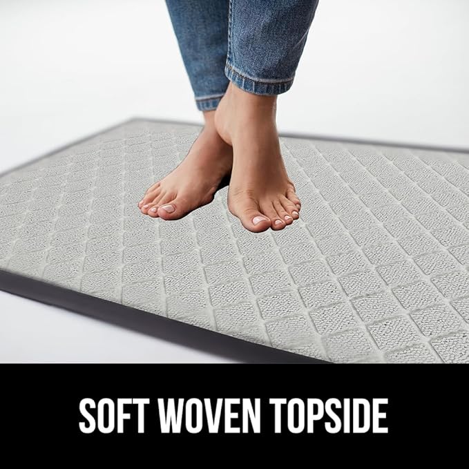 GORILLA GRIP 100% Waterproof All-Season WeatherMax Doormat US Designed Natural Rubber, Stain and Fade Resistant, Low Profile Indoor Outdoor Door Mats, Easy Clean Patio Mat, 23x35, Light Gray - Image 7