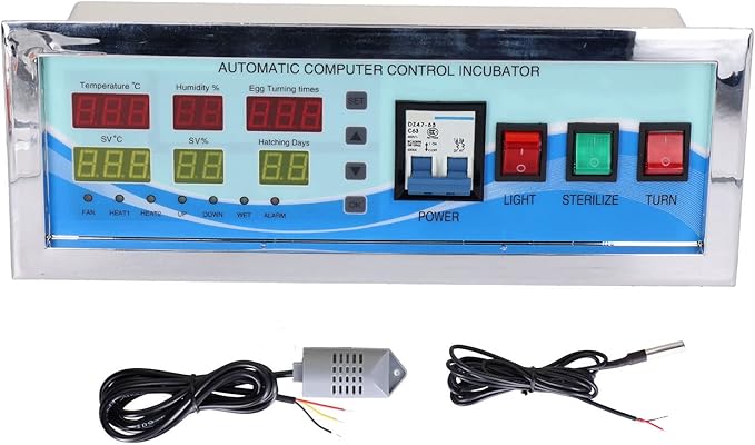 XM-18G Egg Incubator Controller Intelligent Six-Screen Six-Display Temperature Humidity Full Automatic Control for Chicken Goose Duck(0-99℃ 0-99% Rh)(110V) - Image 9