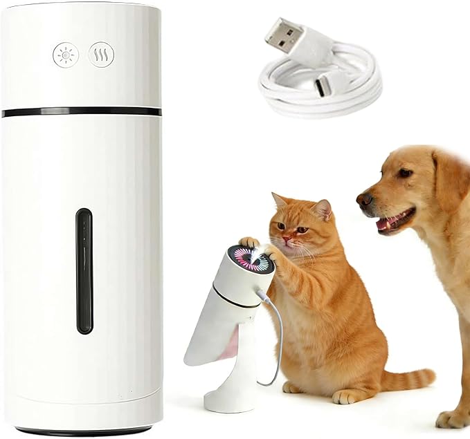 Dog Humidifier for Collapsed Trachea Small Dogs, Whisper-Quiet Cool Mist Humidifiers with 90 Degree Adjustable Nozzle, Pet-Safe Personal Humidifier for Crates, Bedrooms and Dog Kennel by Unknown