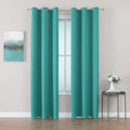 ChrisDowa Grommet Room Darkening Curtains for Bedroom and Living Room - 2 Panels Set Thermal Insulated Blackout Curtains (Teal, 42W x 84L) by ChrisDowa
