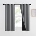 NICETOWN 100% Blackout Curtain with Black Liners, Thermal Insulated Full Blackout 2-Layer Lined Drape, Noise Cancellation Window Drapery for Dining Room (Silver Grey, 1 Panel, 42-inch W by 54-inch L) by NICETOWN