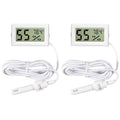 2Pcs Mini Digital Thermometer Hygrometer with Probe TPM-10 Indoor Temperature Humidity Meter LCD Fahrenheit (℉) Display Hygrometer Thermometer Gauge for Incubator Reptile Plant Terrarium by AITIAO