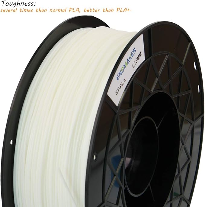 ST-PLA (PLA++) 3D Printer Filament White 1.75MM 1kg(2.2LBS) Spool Improved by New Formula for Creality CR-10 V2 Ender 3, Ender 3 pro V2 - Image 4