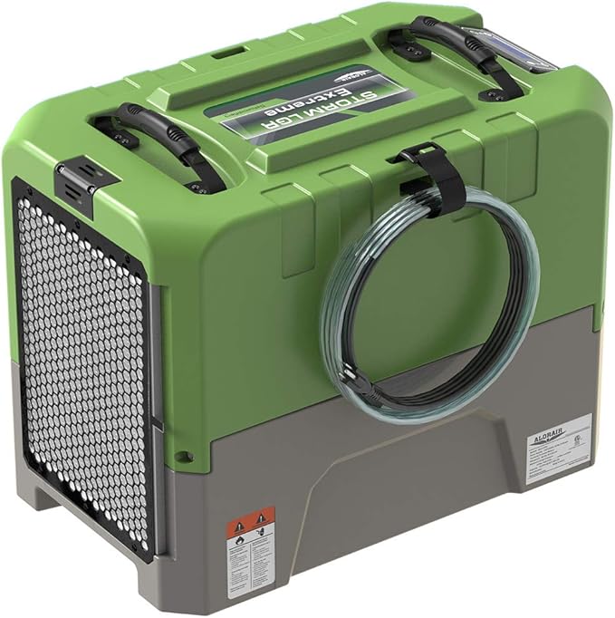 ALORAIR 180PPD LGR Commercial Dehumidifier with Pump for Basement Warehouse & Job Sites, Large Space Crawl Space Dehumidifier for Efficient Water Damage Restoration,5 Years Limited Warranty, Green - Image 7