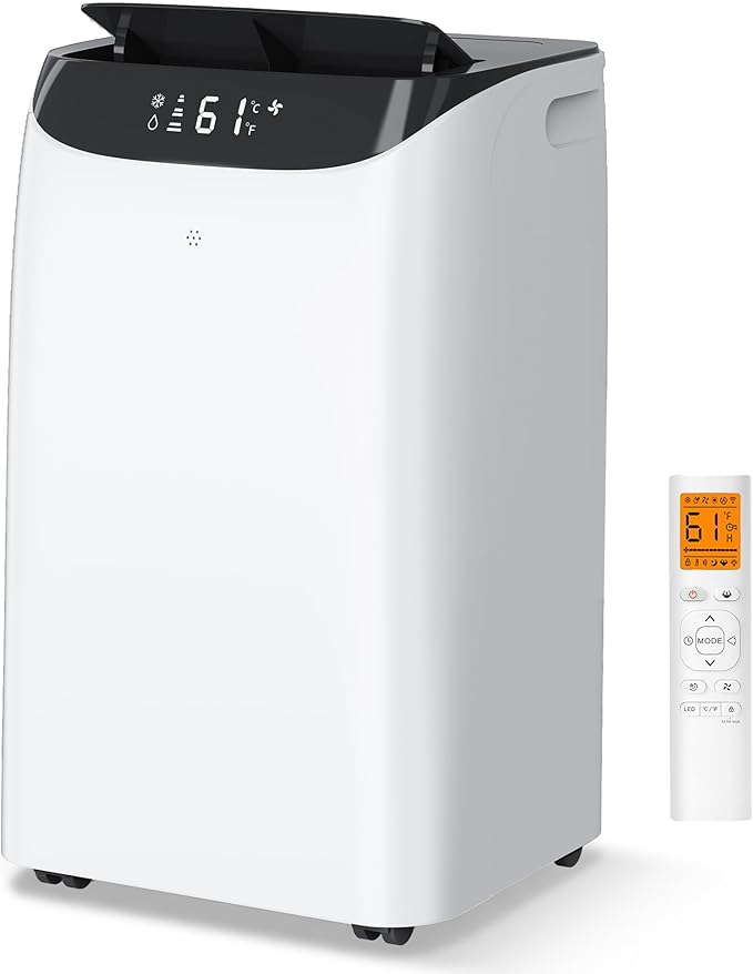 14000 BTU Portable Air Conditioners,Cooling,Fan,Dehumidification,Sleep Mode for Large Rooms up to 700 Sq.Ft,AC Unit with Remote Control,24H Timer,Installation Kits Included by Tanoxo