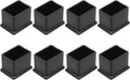 8 Pcs Rectangle PVC Furniture Leg Caps (4/5" x 1-1/5"), Vinyl Flexible Chair Leg Floor Protectors for Patio Indoor Chair Table Bed, 20mm x 30mm by Bonsicoky