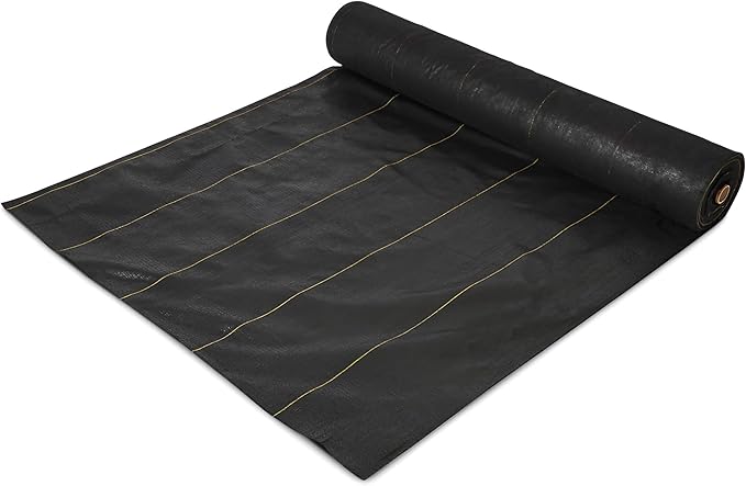 Dewitt Pro-5 Weed Barrier Fabric 5 oz, 5 x 250 Feet – Heavy-Duty Woven Landscape Ground Cover Mat for Raised Garden Bed, Greenhouse Gardening, Outdoor Landscaping, and Commercial Planting by DeWitt