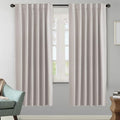 H.VERSAILTEX Blackout Curtains Thermal Insulated Window Treatment Panels Room Darkening Blackout Drapes for Living Room Back Tab/Rod Pocket Bedroom Draperies, 52 x 72 Inch, Stone, 2 Panels by HVERSAILTEX