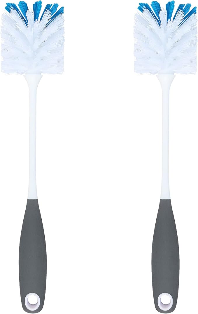PHYEX 2 Pack Long Handle Bottle Scrubbing Brushes, Bottle Cleaner for Washing Glasswares, Wine Decanter, Hydro Flask Tumbler, Sinks, Food Jars by PHYEX