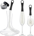 Boao 3 Pcs Decanter Cleaning Brush Wine Glass Decanter Flexible Bottle Brush Set with Cleaning Beads Household Tools for Bottle Goblets Glasses Cups(Black) by Boao