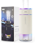 Portable Small Humidifiers for Travel, Mini Air Ultrasonic Humidifier with Filter Element - Cool Mist, Whisper Quiet, Nightlight, 350ML Tank, Car Modes, Perfect for Baby, Bedroom, Hotel, Desk, Plants by Unknown