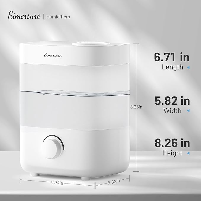 Top Fill Humidifier, 2L Water Tank for Bedroom, 28H Long Lasting New White Air Humidifier for Large Room, Ultra Quiet 25dB Cool Mist for Baby, Plants, Office, Easy to Clean & Fill - Image 9