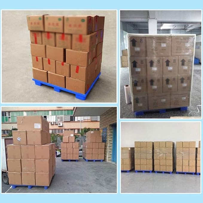 LNNW Stackable Plastic pallets, Warehouse Moisture Barrier, Indoor Outdoor Supermarket Waterproof Storage Goods Racks Floor Pallets for Garage Supermarket Basement - Image 4